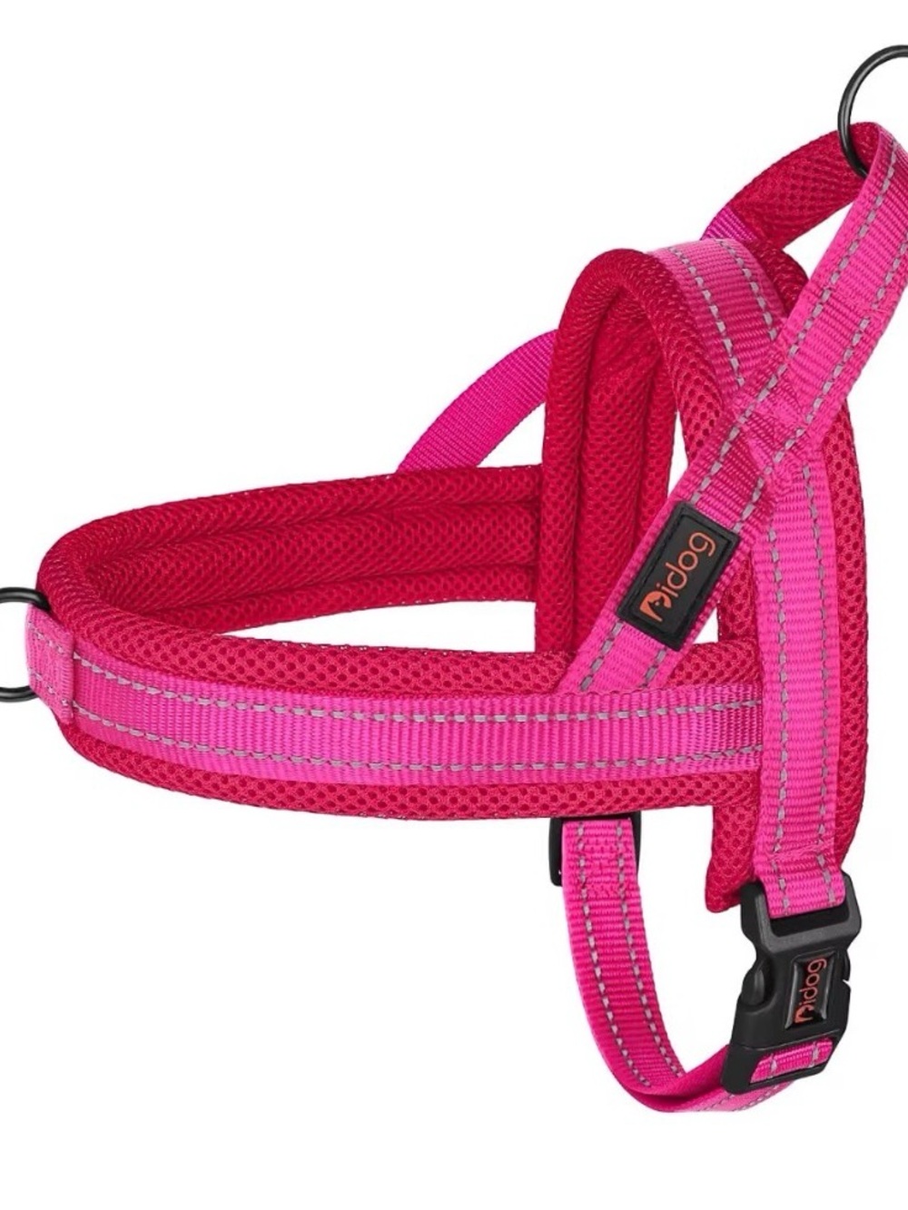 Pink Padded Dog Harness - Breathable Comfort